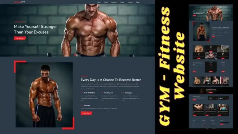 Fitness life gym fitness html template free download