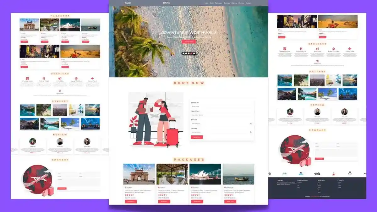 Tour and travel html css website template