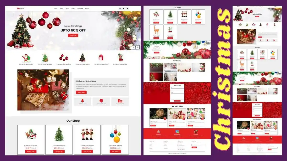 Christmas Event Website Template Free