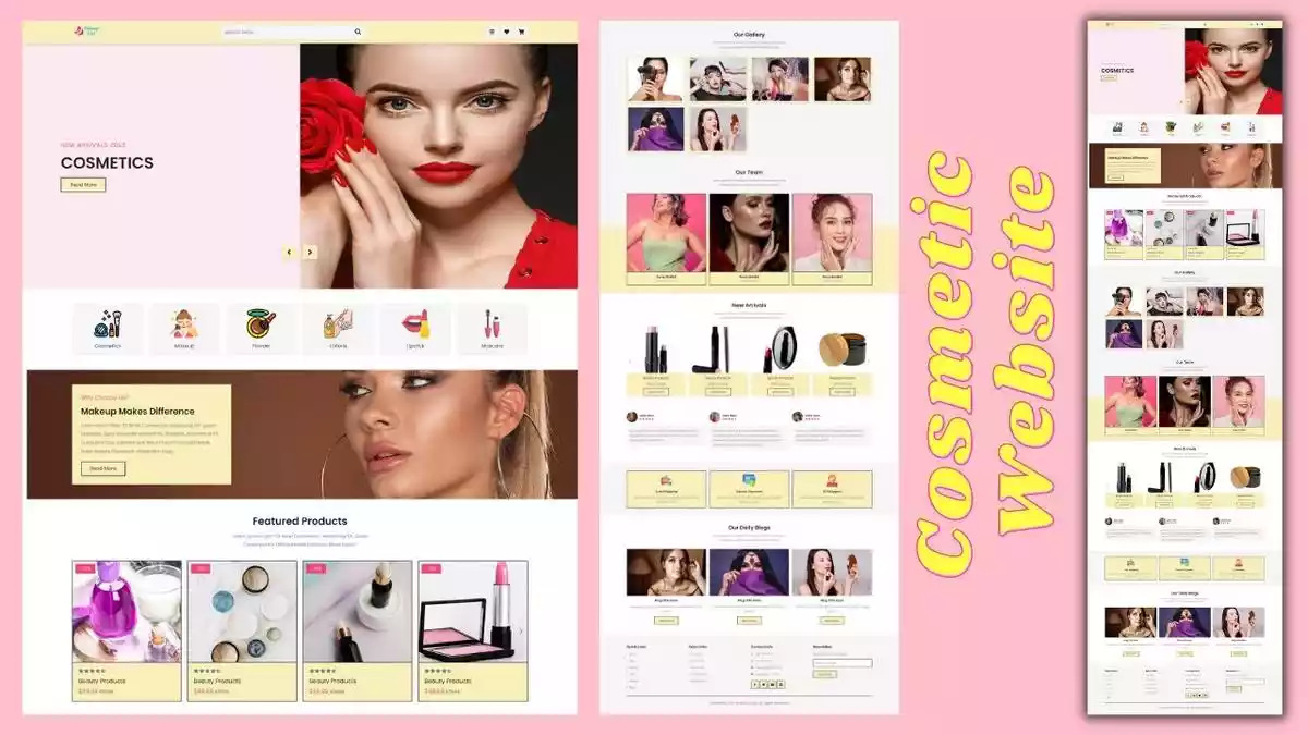 Cosmetics HTML Website Template Free Download