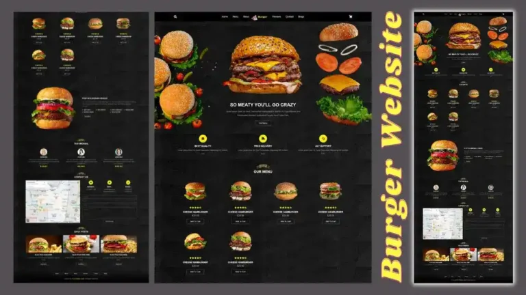Burger website template free download
