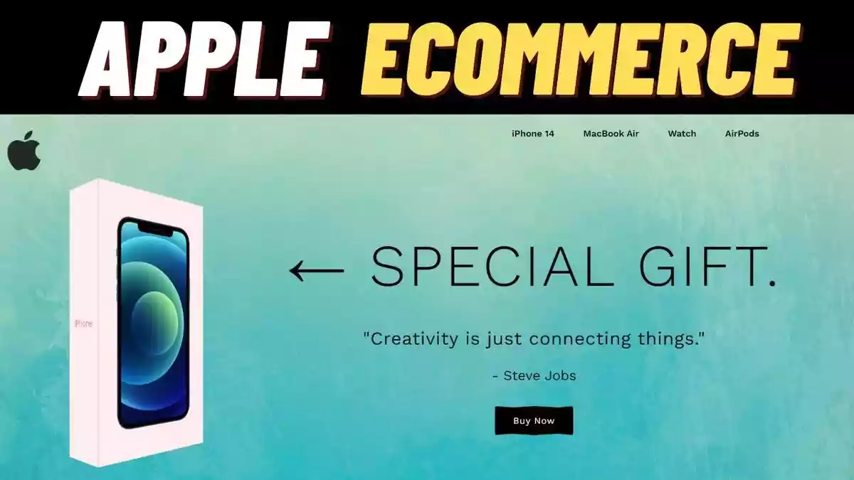 Free Tutorial Apple eCommerce website design HTML CSS JavaScript