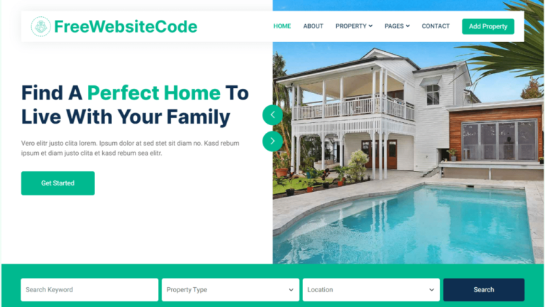 real estate website template html css-min