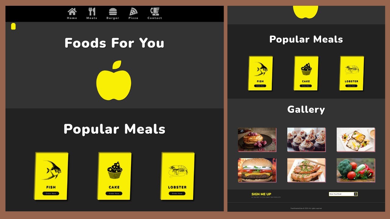 Food Website Design Template - Restaurant Website - HTML CSS