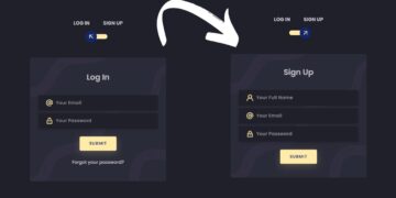 Login page - Signup page - Login page design - Only HTML CSS